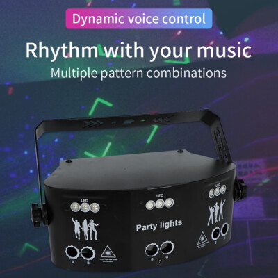 15eye Laser Projector LED RGB DMX Strobe Stage Light DJ KTV Disco Party Lighting