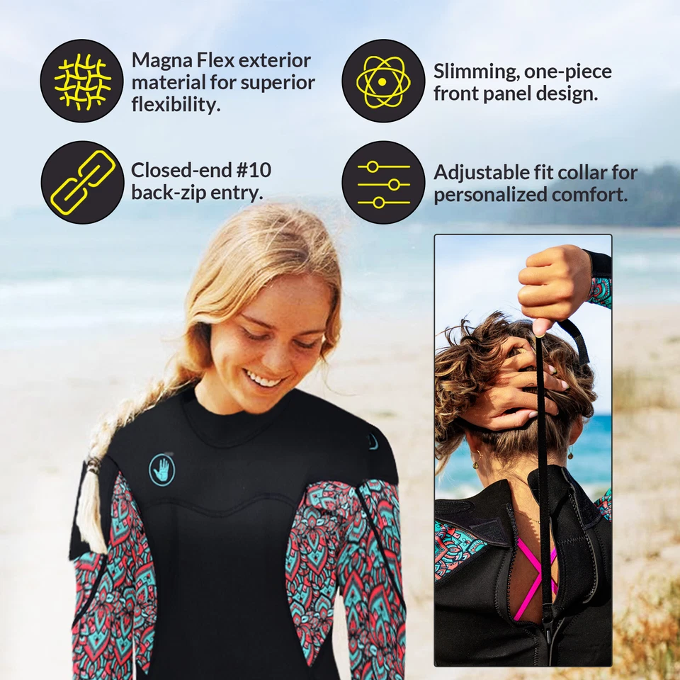 Nuevo traje de neopreno Body Glove Stellar 2 mm para mujer con cremallera trasera para nadar buceo Foto 4 de 4