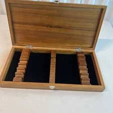WUSTHOF wooden presentation storage BOX ONLY Missing Logo On Outside