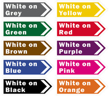 Custom Metal Road Sign, Personalised Arrow Plaque, Choice of size & colour