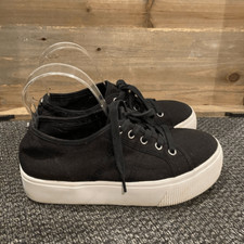 Steve Madden Black platform lace up sneakers