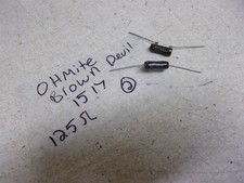 Ohmite Brown Devil 1517 125 Ohm Resistors, Lot of 2 FREE SHIPPING 
