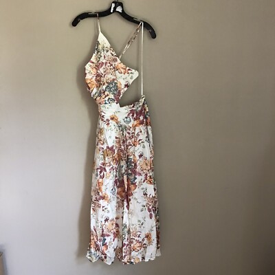 open lace back dress Zimmermann Crush Asymmetrical Midi Dress Yellow Floral