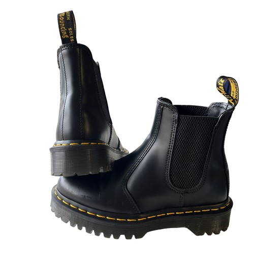 Dr Martens Boots Womens 5L Bex Chelsea Platform Chunky Black Leather 2976 |  eBay