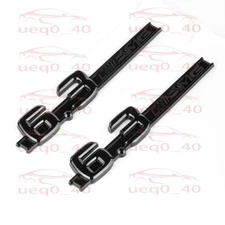 2pcs 6.3 AMG Emblem GLOSS BLACK Fender Badge Nameplate For Mercedes C63 E63 S63