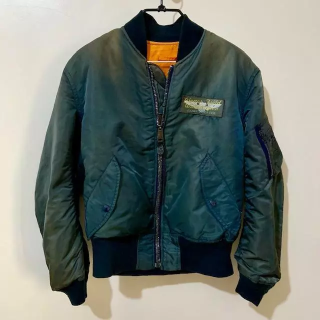 Vintage AVIREX USA MA-1 USAF 1942 fighter squadron bomber jacket size M