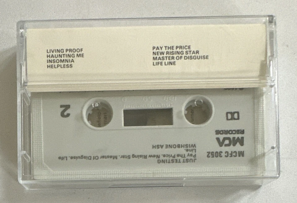 Wishbone Ash - Just Testing ~ Cassette Tape Blues Rock Ex / Ex Condition - Image 3 of 4