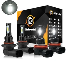 4X Luces Fuertes Para Auto Coche Luz Carro Bulbs 9005 H11 LED SUPER Blanco Hi/lo