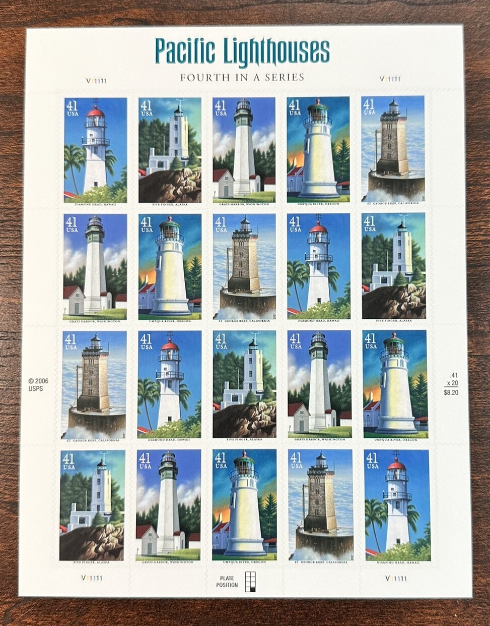 2007 US Postage Stamp (Scott #4150b) Sheet MNH FV $8.20 | eBay