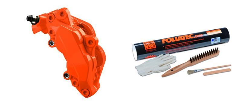 Peinture etriers freins ORANGE NEON Foliatec pour tuning Passat 32B