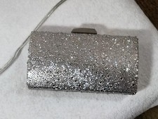 New Kaylee Silver Crystal Minaudiere Bag Sparkling Crystals Shoulder Bag/Clutch