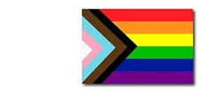 Gay Pride Rainbow LGBTQ Flag Decal - LGBT - 4x6 - Waterproof Lesbian Gay Bisexua
