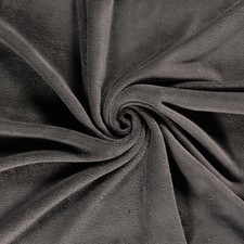 Double Sided Coral Cuddle Fleece Fabric Material TAUPE GREY