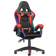 Chaise Fauteuil Gamer RGB LED ergonomique inclinable bureau appui tête confort +