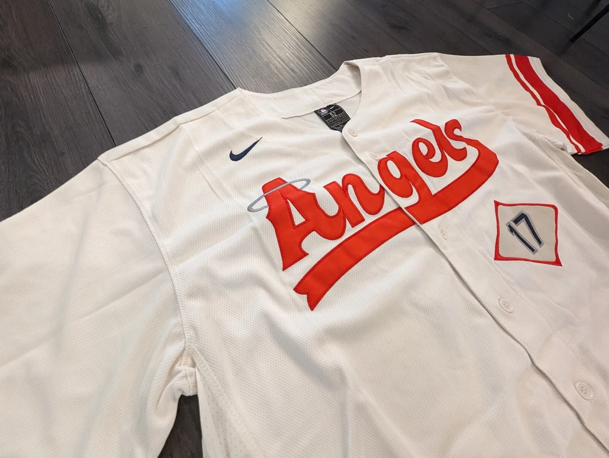 Shohei Ohtani 大谷翔平 Kanji Japanese Los Angeles City Connect Cream Jersey XXL