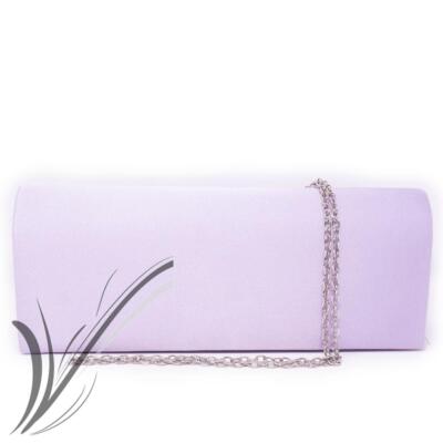 Pochette lilla in raso da donna glicine clutch cerimonia elegante