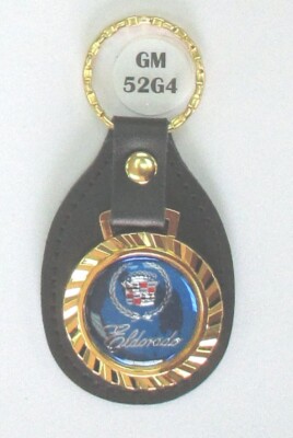 Blue ELDORADO 52G4 Royal Gold Tone Leather Key Ring 1997 1998 1999 2000 2001