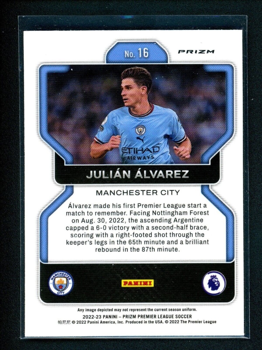 22-23 Prizm Premier League Julian Alvarez Hyper Silver Rookie Rc