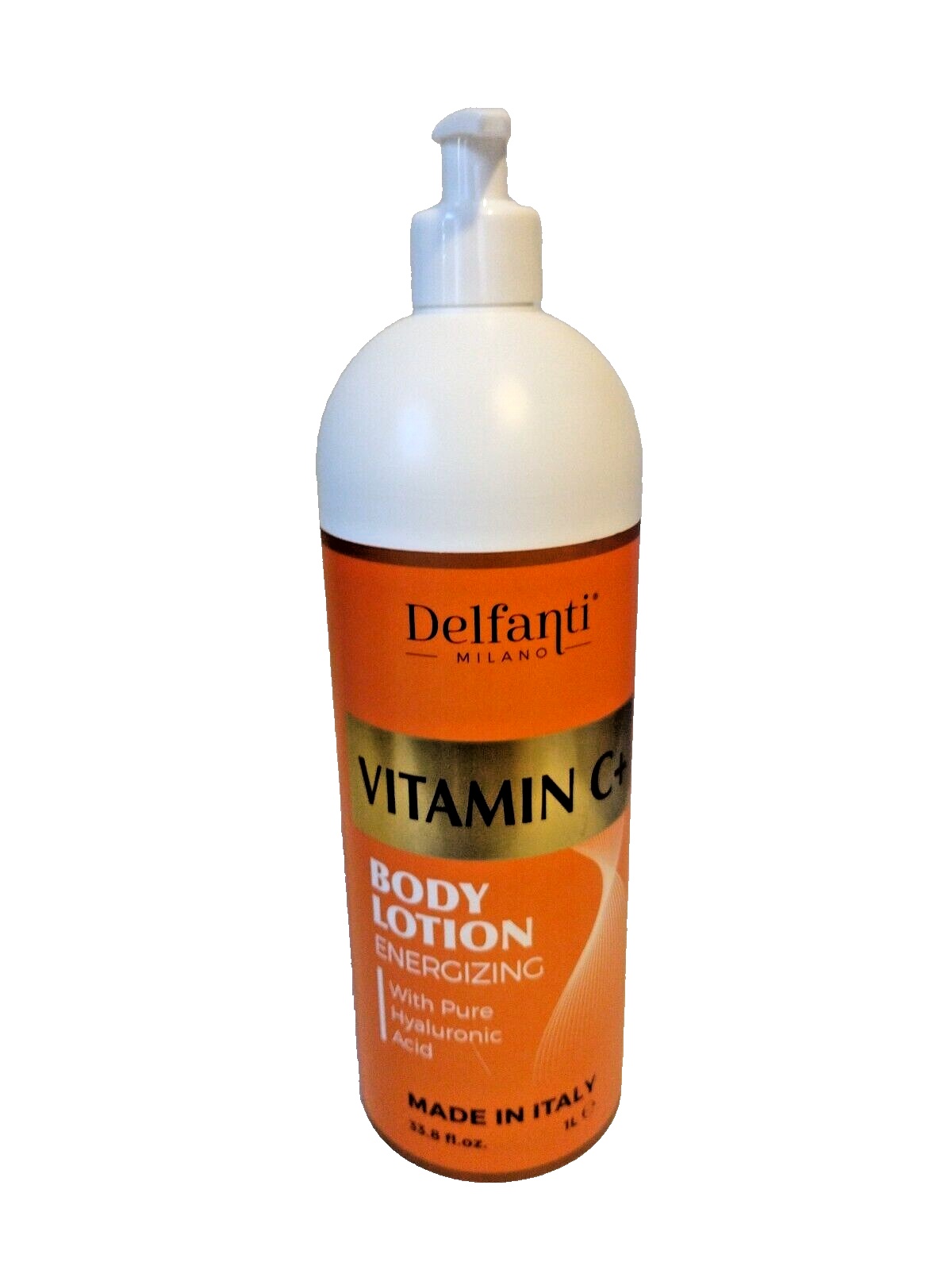 Delfanti Milano Body Lotion Vitamin C Pure Hyaluronic Acid Jumbo Size 33.8 fl.oz