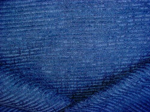 4-3/8Y KRAVET 35940 SAPPHIRE BLUE CHENILLE OTTOMAN UPHOLSTERY FABRIC - Picture 1 of 4