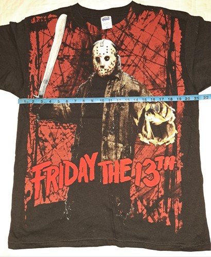 Friday the 13th RARE Vintage New Shirt Large Horror Movie AOP Jason Voorhees - Picture 2 of 5