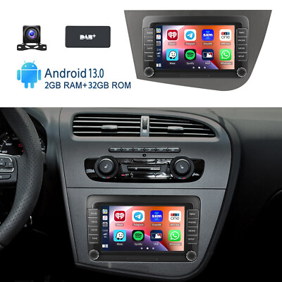 Für Seat LEON 1P1 2005-2012 DAB+ Kamera Android 13 Autoradio GPS 2+32GB Carplay