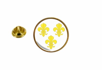 pins pin badge pin's drapeau fleur de lys blanc france rond