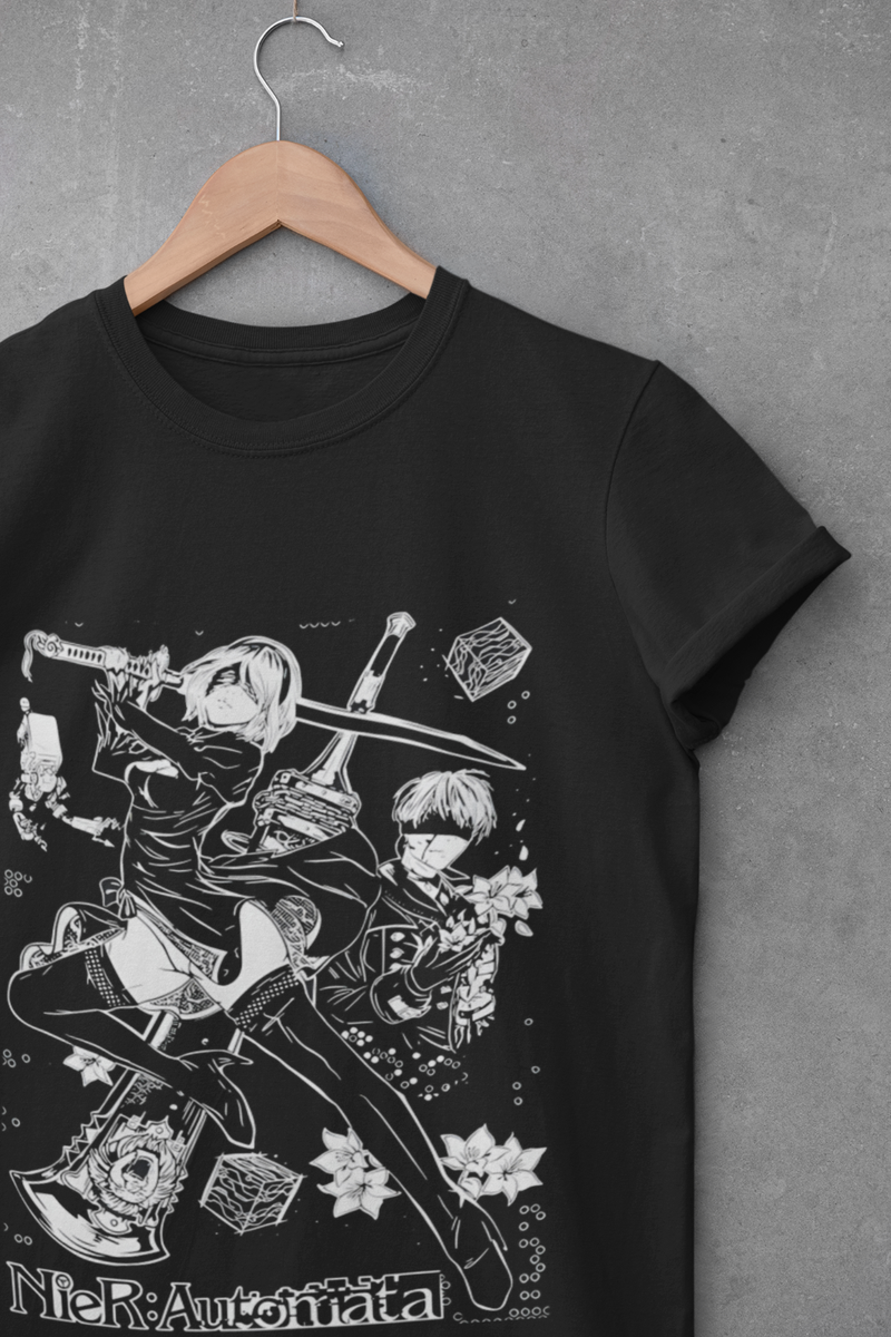 Nier Automata T-Shirt YoRHa 2A Shirt 2B 9S Emil Tshirt Anime Kaine