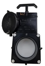 Dump Waste Valve for RV Food Black Gray Water Tank - 3" Hub to 3" Lug with CAP