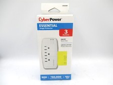Cyberpower CSB300W 125V 3AC White Essential Surge Protector with 3 Outlets