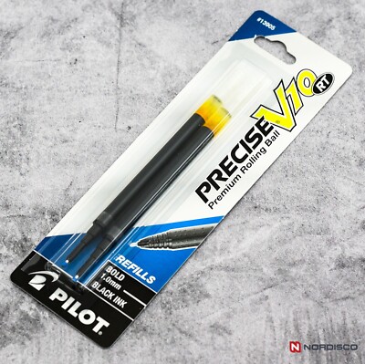 Pilot Precise V10 RT Refills 13905, Black Ink, 1.0mm Bold, 6 Packs