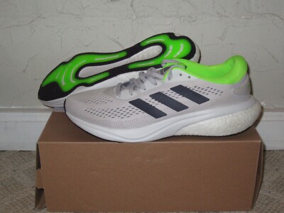 adidas Supernova 2 M Dash Grey Solar Green Men's Size 10.5 NEW! GW9093