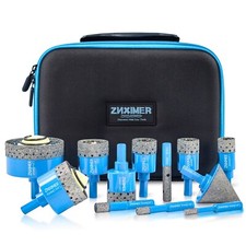 12pcs Diamond Tile Hole Saw Kit, for Ceramic, Granite, Marble, Porcelain Tile
