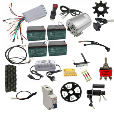 Kit Moteur Vélo électrique 48V 1800W Brushless Avec Contrôleur, Pignon #35 Pour Go Kart