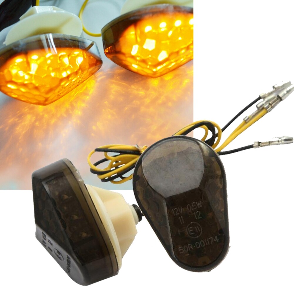 2Pcs Flush Mount Turn Signals Lights For Kawasaki ZX6R/636 2003