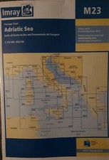 Mapa Imray M23 Morze Adriatyckie, stan bardzo dobry, wodoodporna 