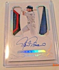 RAFAEL PALMEIRO 16 PANINI FLAWLESS GAME USED DUAL JERSEY AUTO 22/25 SIGNED CARD