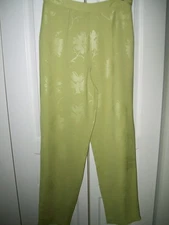 RINA ROSSI LIME GREEN SLACKS--SIZE 8