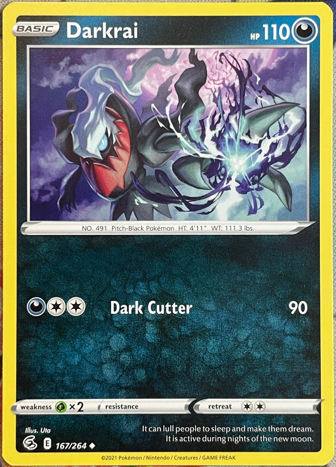 Darkrai - 167/264 - Fusion Strike Pokemon 2021