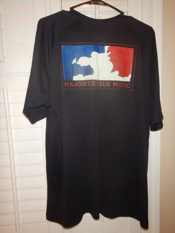 Major League Medic T-Shirt * XL * Combat Medical Shirt * Black Polyester * TCCC
