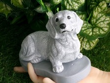 Dachshund Concrete Statue Figurine Indoor Outdoor Pet Loss Memorial Stone Gift