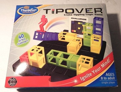 ThinkFun TipOver Logic Puzzle Game 40 Challenges with Storage Bag 2010