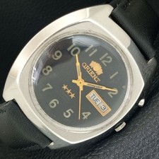 AUTOMATIC VINTAGE ORIENT CRYSTAL 46941 JAPAN MENS ORIGINAL DIAL WATCH a706959-1