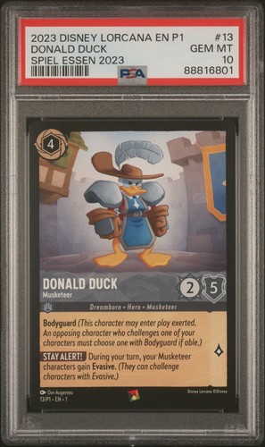 Donald Duck - Musketeer graded PSA 10 for sale on eBay