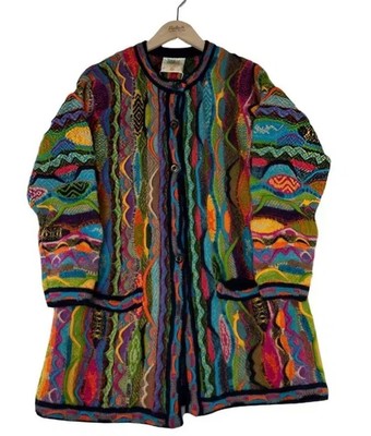 LIMNOS Australia 100% Wool Long Cardigan Jacket Women s 16 L XL Coogi Style