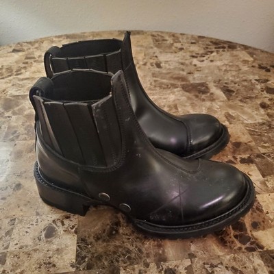 Eckhaus Latta sz 37 rubber chelsea boots black chunky grunge well worn