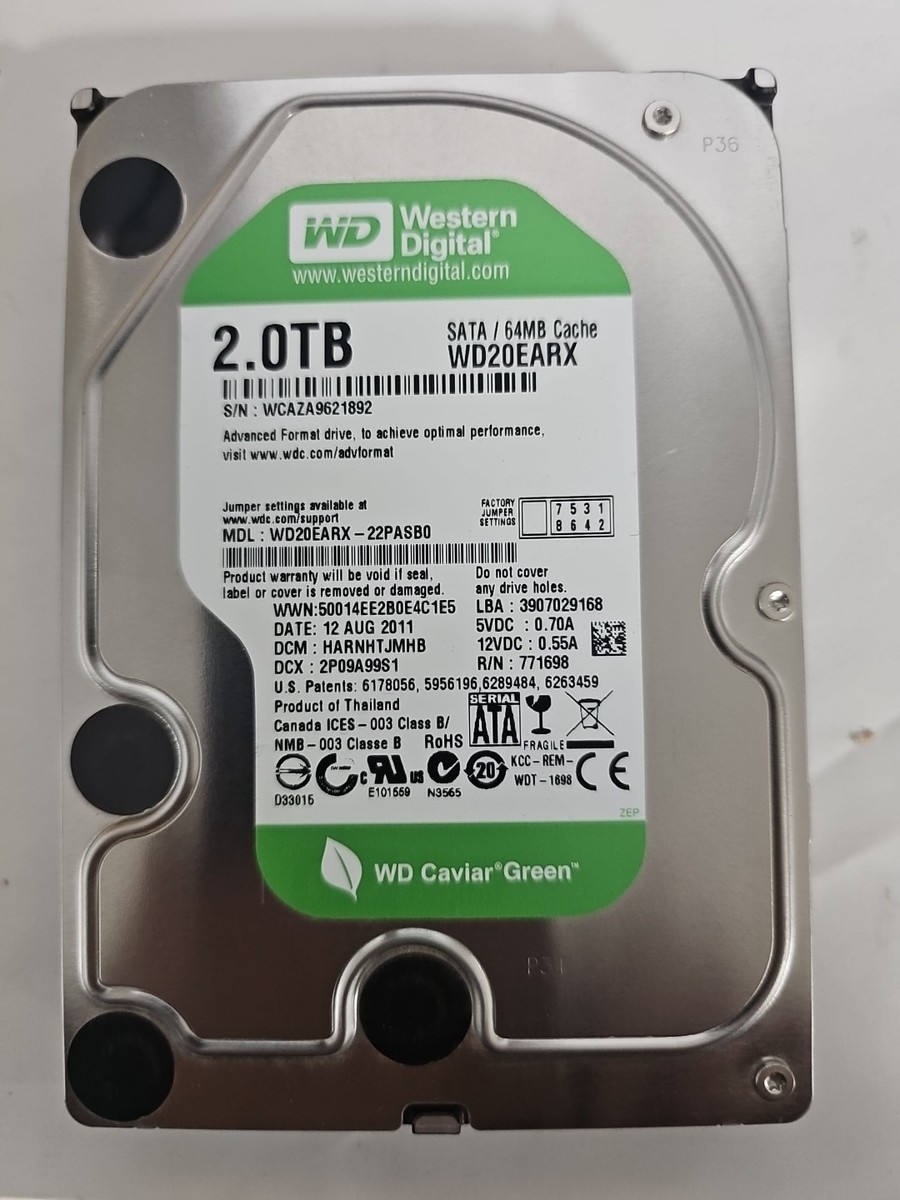 Western Digital WD20EARX WD Green 2.0TB 3.5