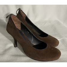Scarpe decolte United Colors Benetton taglia 37 (6,5) in camoscio marrone con tacco