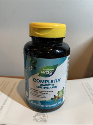 Nature's Way Completia Diabetic MultiVitamin 90 Tablets  Exp 09/25