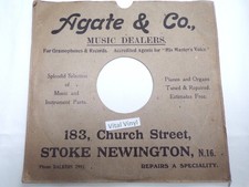 AGATE and Co. Stoke Newington 78 rpm Advertising Sleeve WALL ART